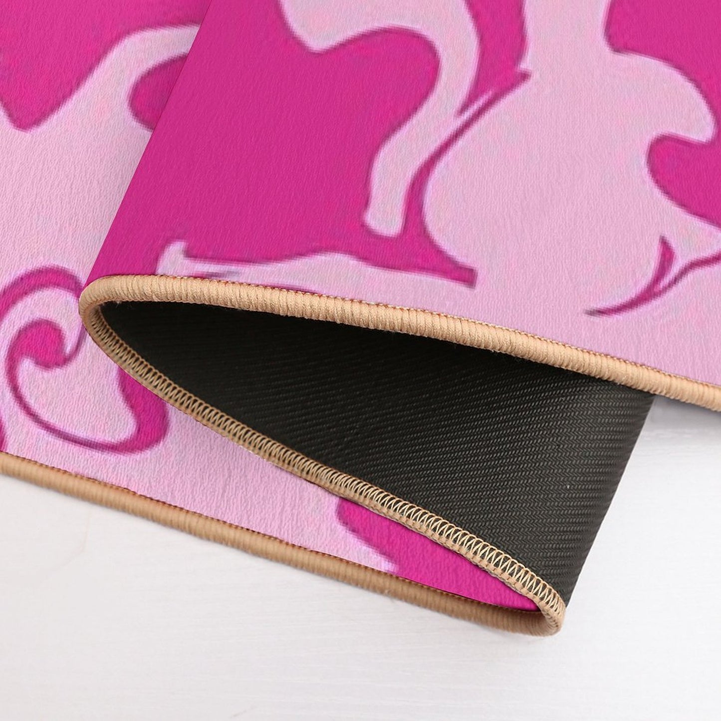 Pink Psycheledic Whirl – Fluid Organic Pattern  Easy Maintenance Bath Mat