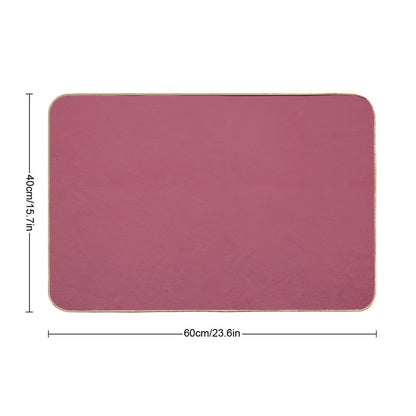 Dusty Berry Pink Solid Color  Easy Maintenance Bath Mat