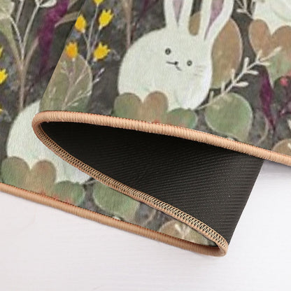 Rabbit Flowers  Eco-Friendly Bath Mat