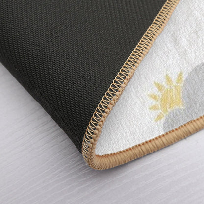 Sunny Grey Skies Sketch  Pattern  Absorbent Bath Mat