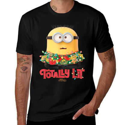 Minions Totally Lit  High-quality Stitching T-Shirt