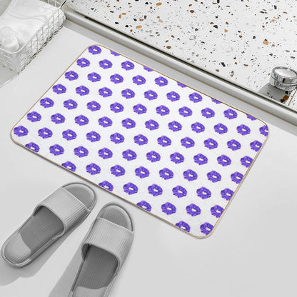 Purple Scrunch  Easy Maintenance Bath Mat
