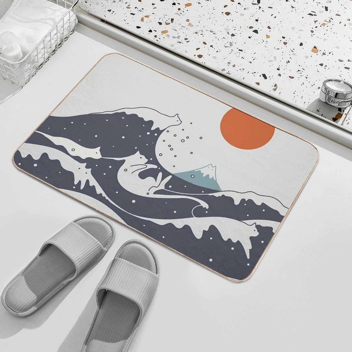 Cat Landscape 55A  High-Traffic Bath Mat