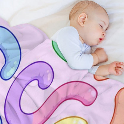Gummy Worm Pattern Compact Throw Blanket