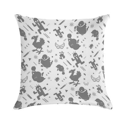 Final Fantasy Medley Soft Fade-Resistant Throw Pillow