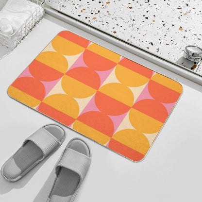 Mid Century Modern Geometric Abstract Pattern 721  Slip-Resistant Bath Mat