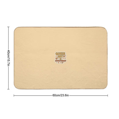 Queer Joy Is Revolutionary – Retro Pride Sticker  Odorless Bath Mat