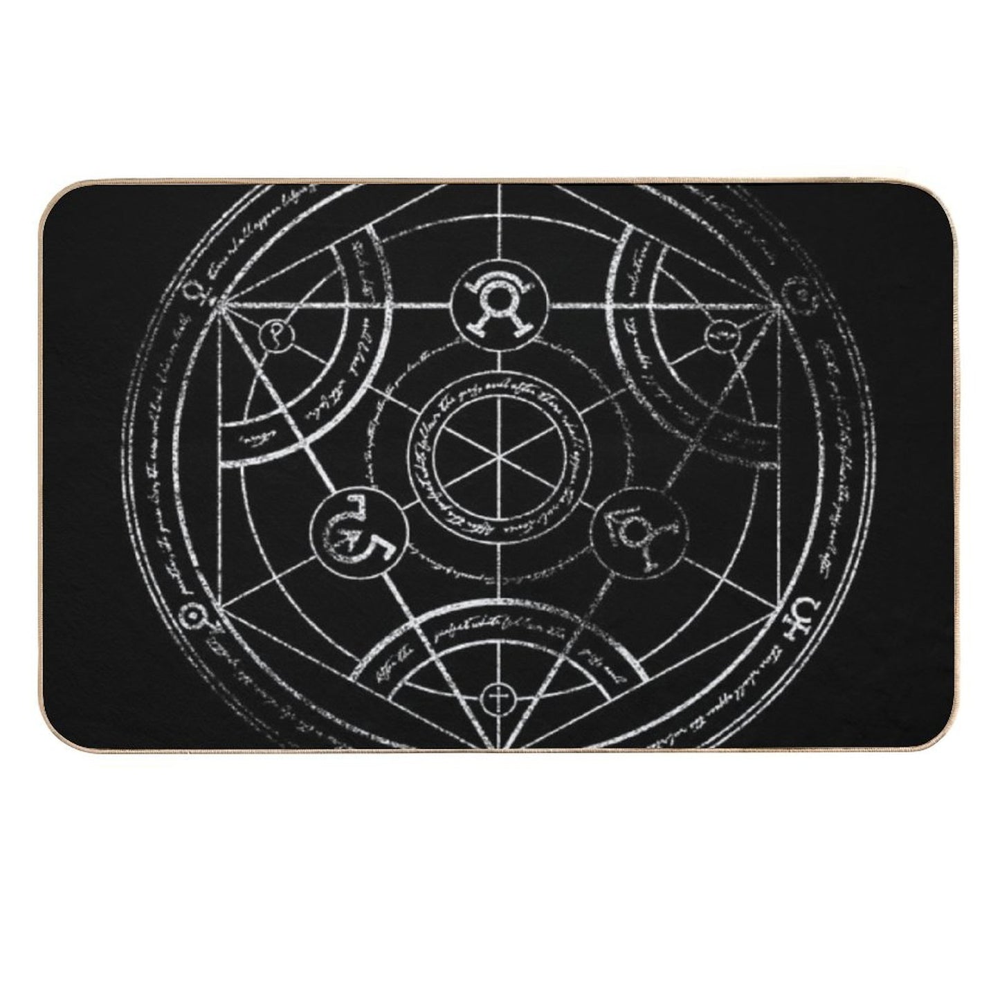 Human Transmutation Circle - Chalk  Stain-Proof Bath Mat