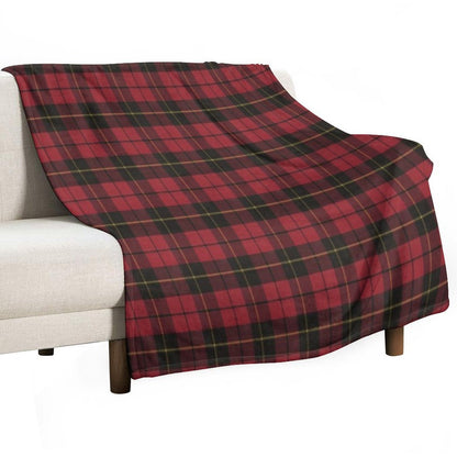 Wallace Red Original Scottish Tartan Travel-friendly Throw Blanket