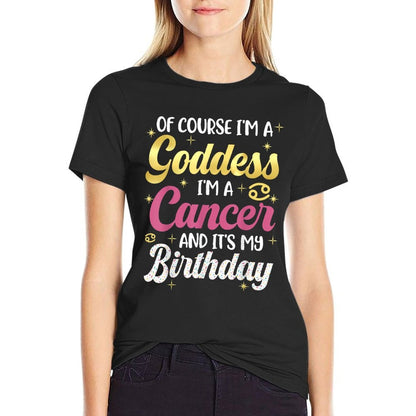 Im A Cancer Women Goddess Queen Its My Birthday Season Pink  Rolled Sleeves T-Shirt