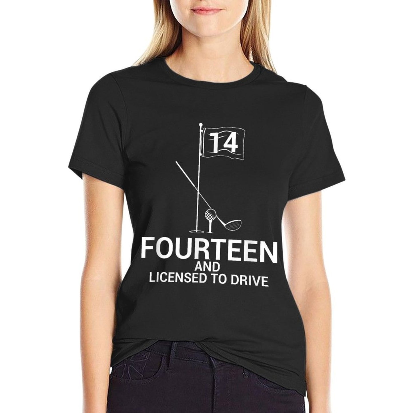 Funny Golf Sayingn Golfer 14th Birthday  Fade-proof Color T-Shirt