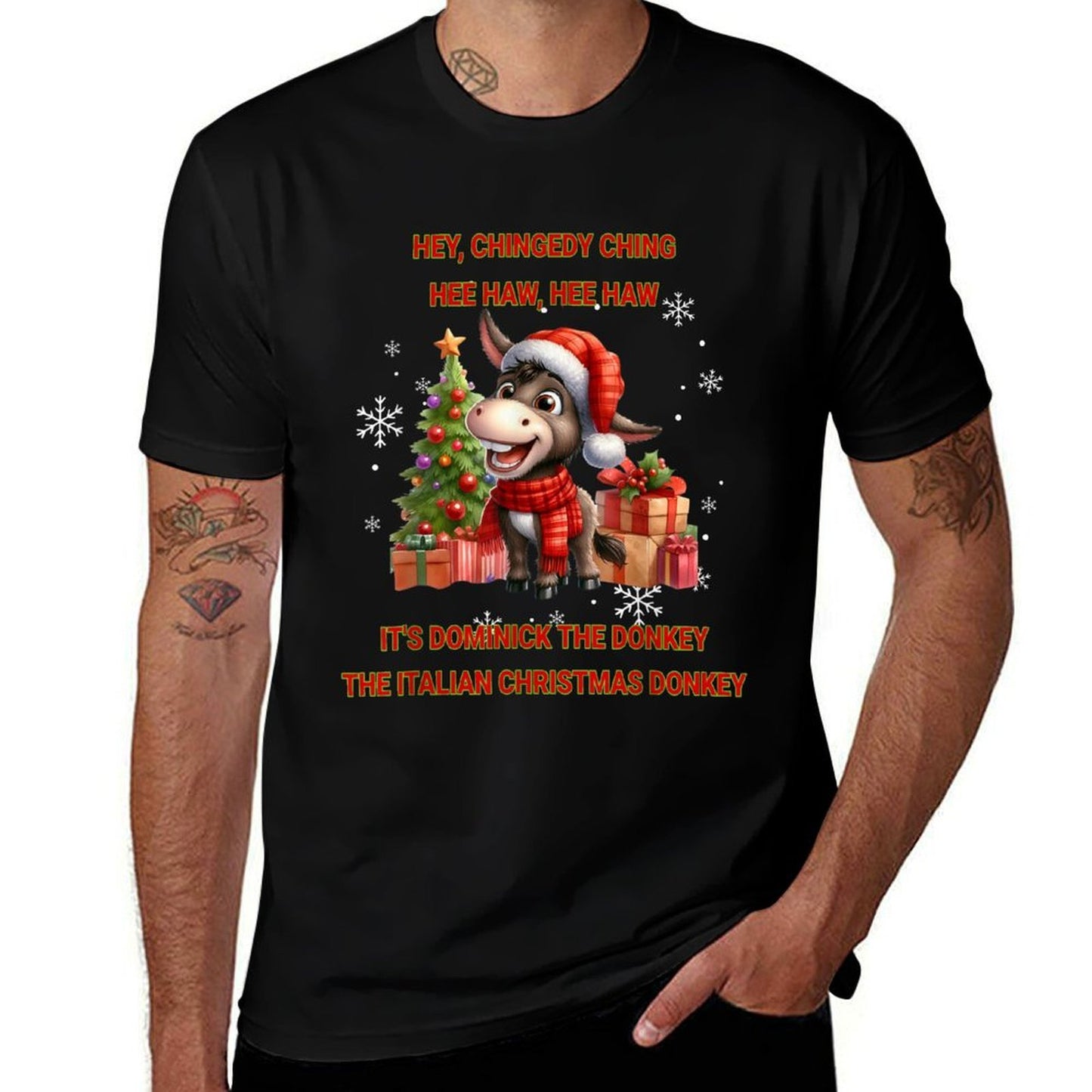 Funny Christmas Italian Christmas Donkey Dominick The Donkey  Easy-care T-Shirt
