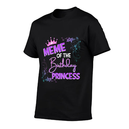 Meme Of The Birthday Princess Family Matching Party Squad  Rolled Sleeves T-Shirt