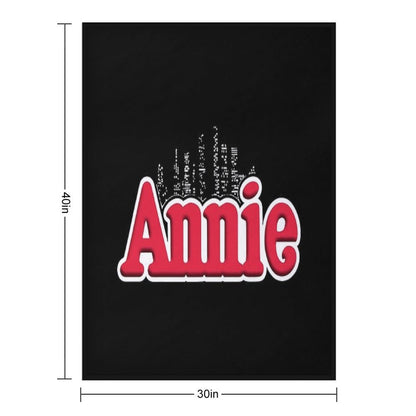 Annie Musical Logo 59 Simple Vintage Multi-functional Throw Blanket