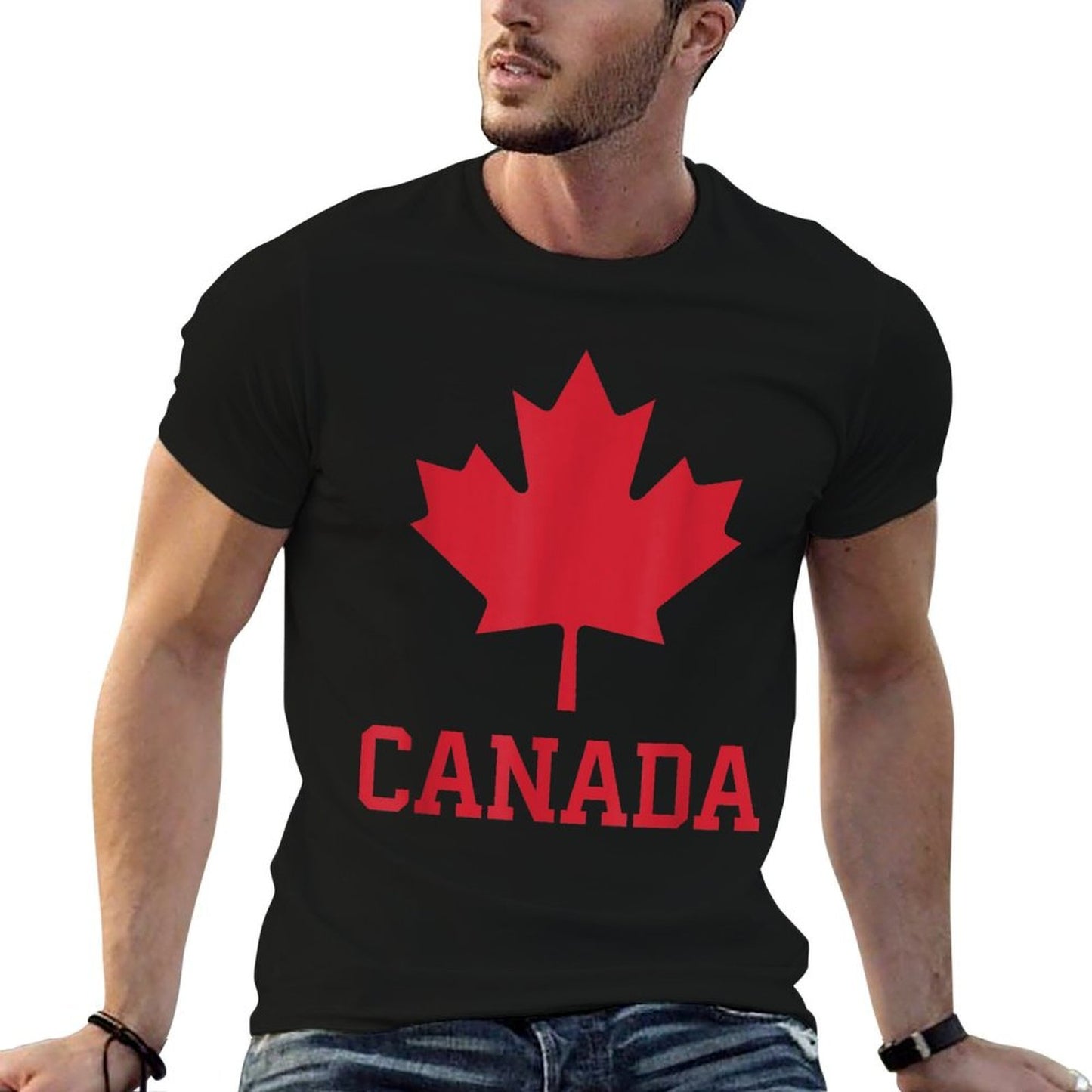 Canada Women Men Kids Red Maple Leaf Canada Day Comfortable T-Shirt