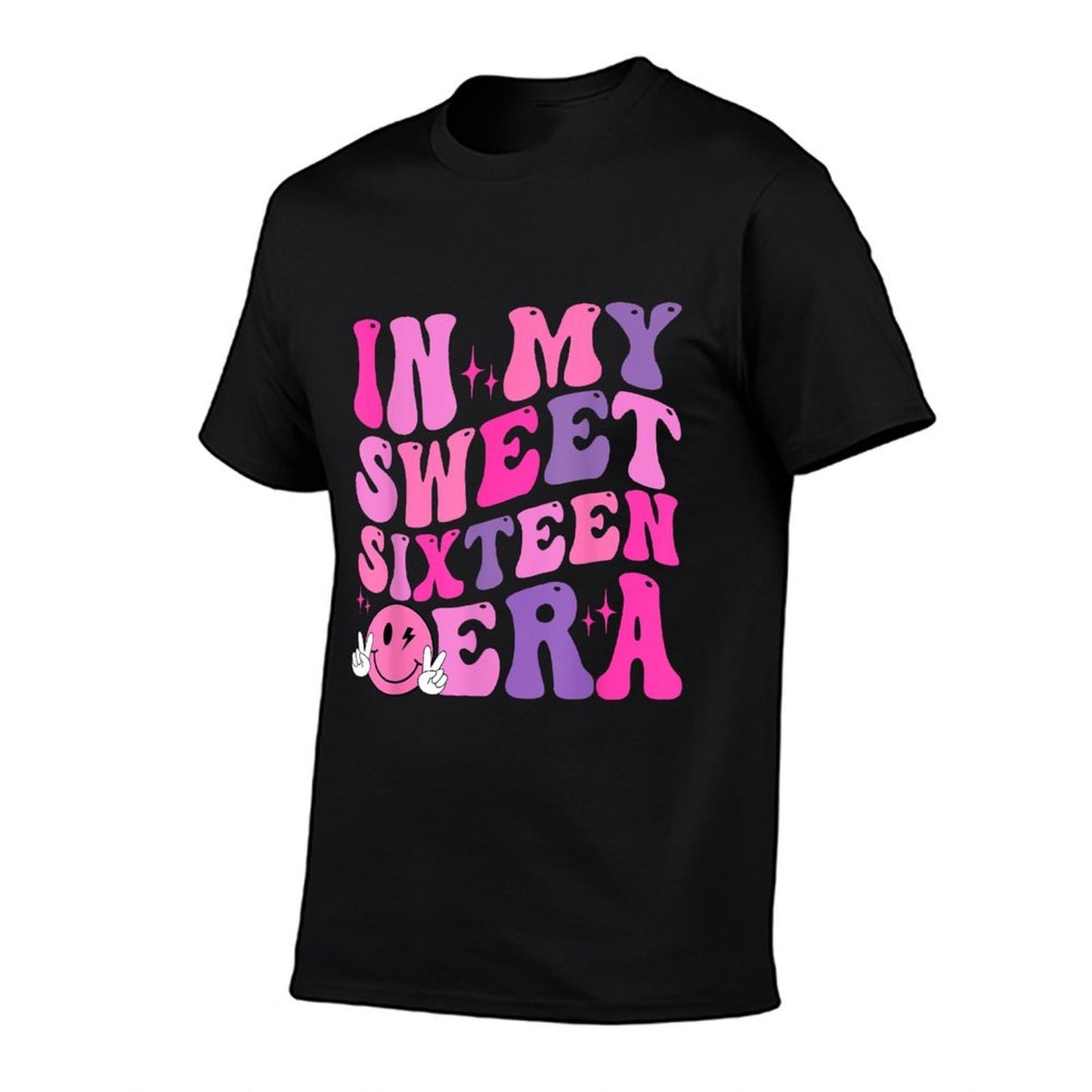 In My Sweet Sixteen Era Groovy Retro Boy Girl 16th Birthday  Moisture-wicking T-Shirt