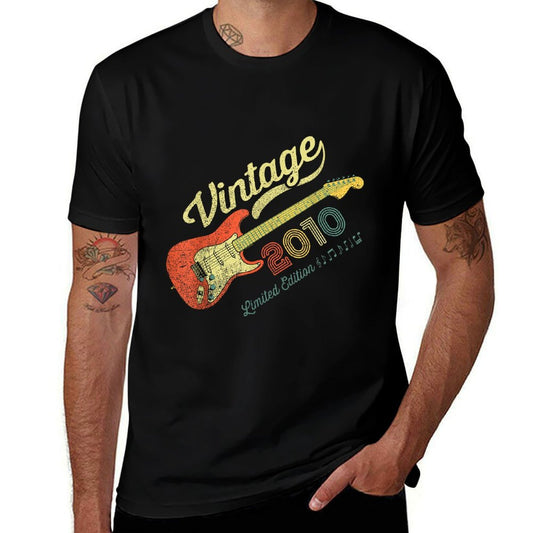Guitar Lover 13 Years Old - Vintage 2010 13th Birthday  Wrinkle-resistant T-Shirt