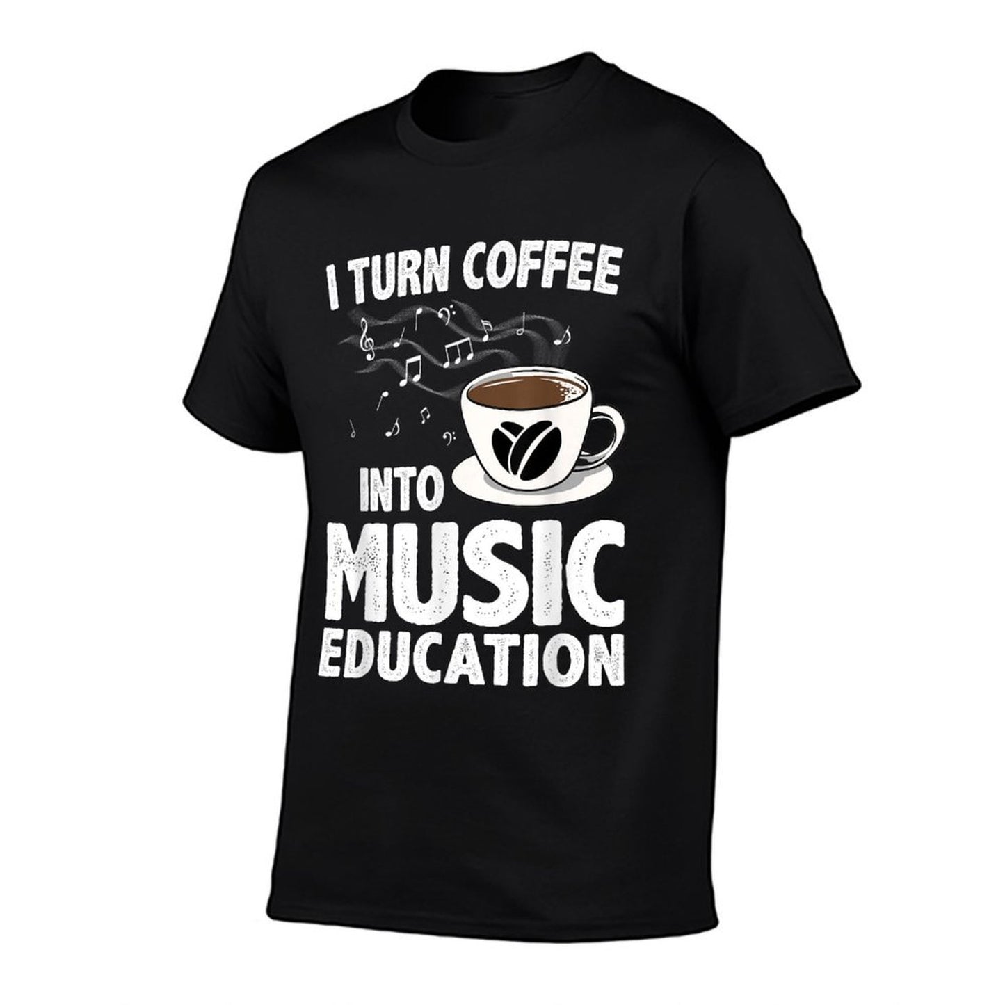 Funny Music Teacher Art For Women Men Musician Coffee Lover  Summer-ready Fabric T-Shirt