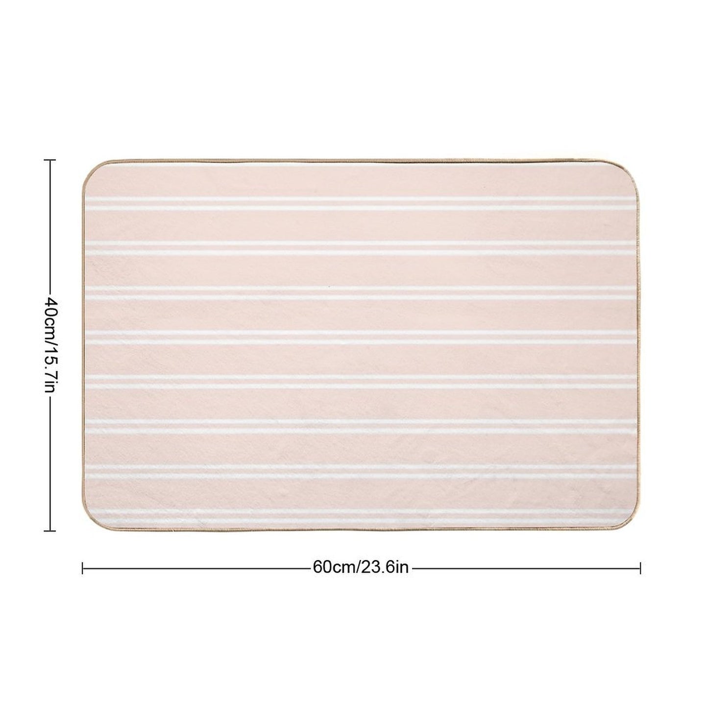 Pink Stripes  Long-Lasting Bath Mat