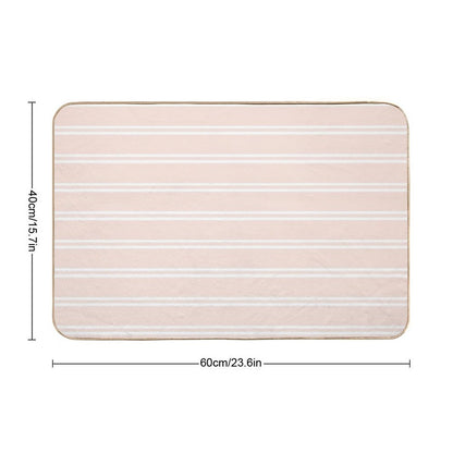 Pink Stripes  Long-Lasting Bath Mat
