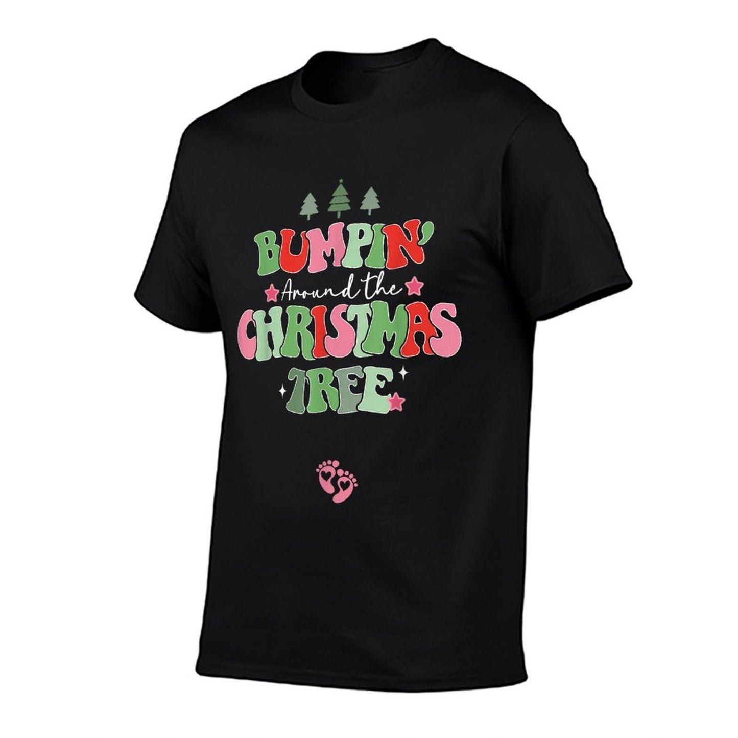 Bumping Around The Christmas Tree Christmas Pregnancy  High-quality Stitching T-Shirt