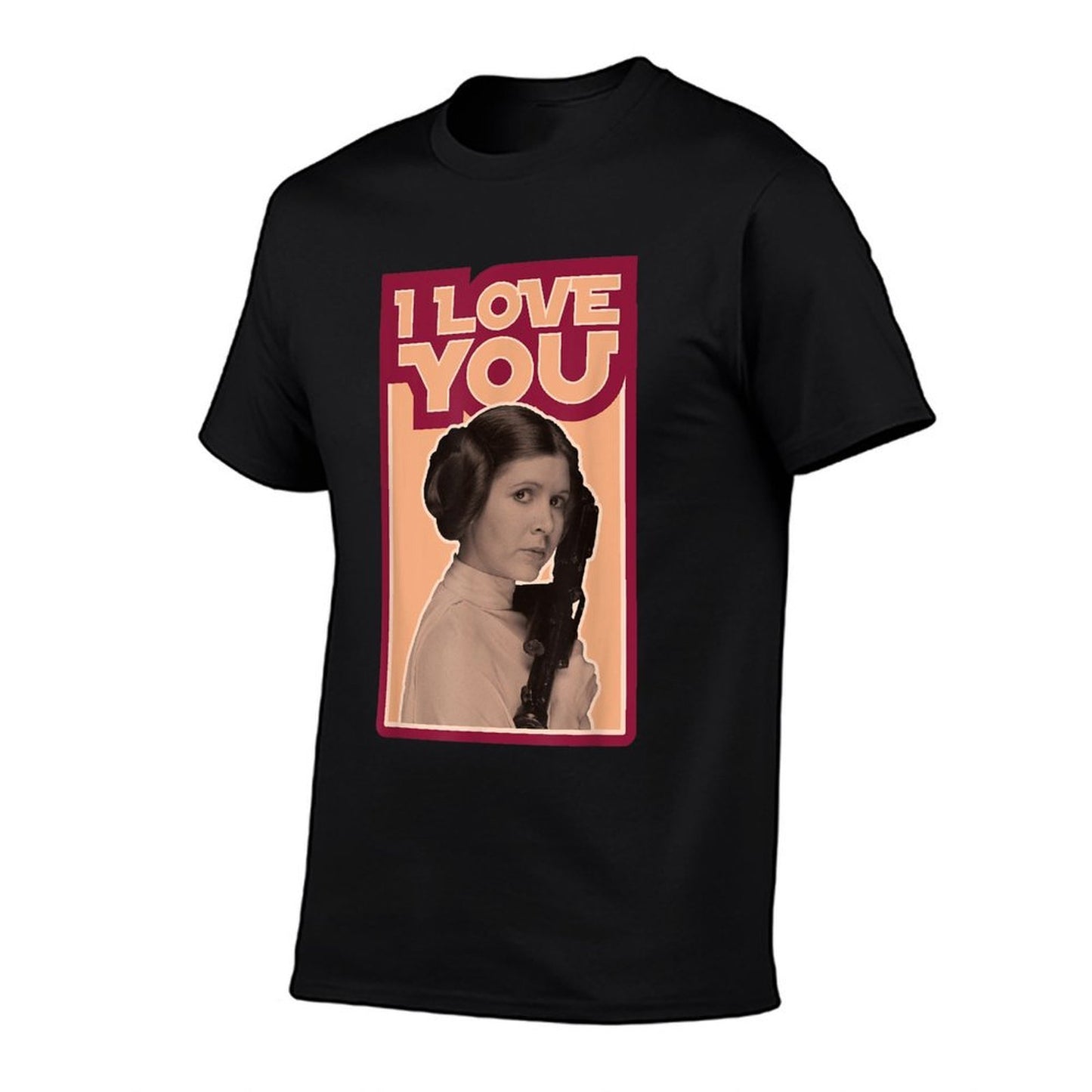 Star Wars Valentines Day Princess Leia I Love You Vintage  Oversized Silhouette T-Shirt