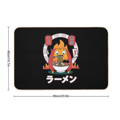 Spicy Calcifer Studio Ghibli  Non-Slip Bath Mat