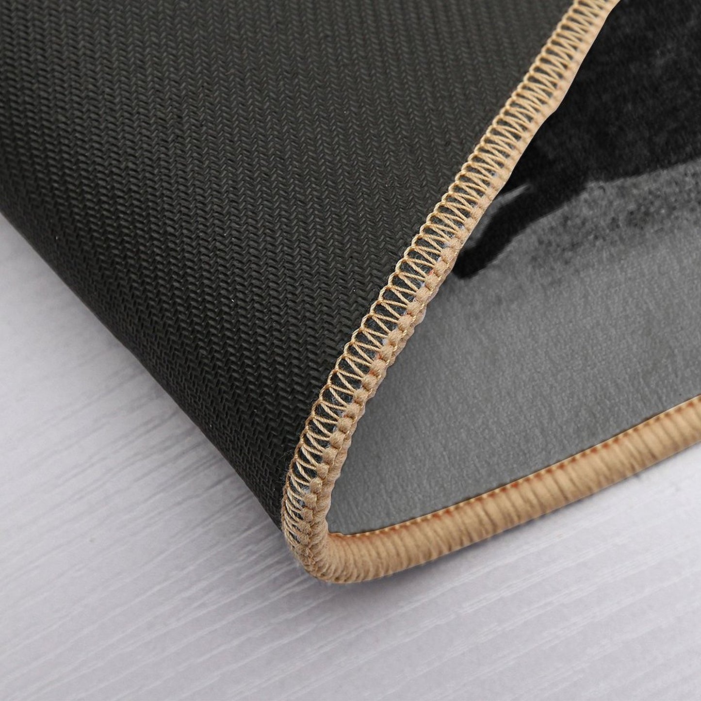 Fluffy Black Yellow Eyed Cat  Rapid-Drying Bath Mat