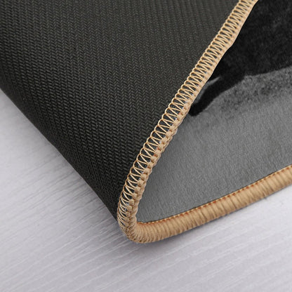 Fluffy Black Yellow Eyed Cat  Rapid-Drying Bath Mat