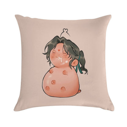Well Fed 2 Soft Short Plush Fabric Throw Pillow