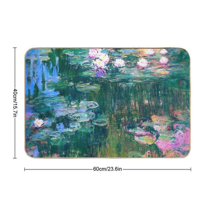 Water Lilies Monet  Fade-Resistant Bath Mat