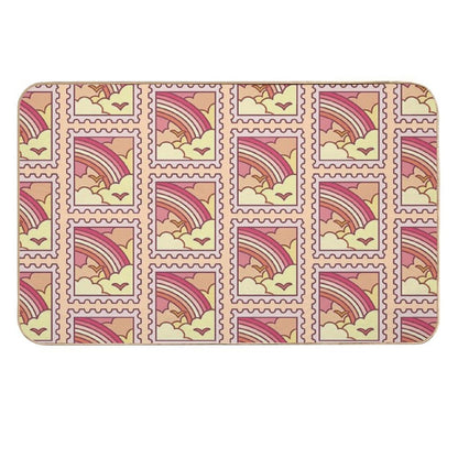 Lesbian Pride Stamp  Repositionable Bath Mat