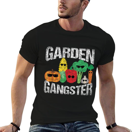 Garden Gangster - Funny Vegetable Gardener  Fade-proof Color T-Shirt