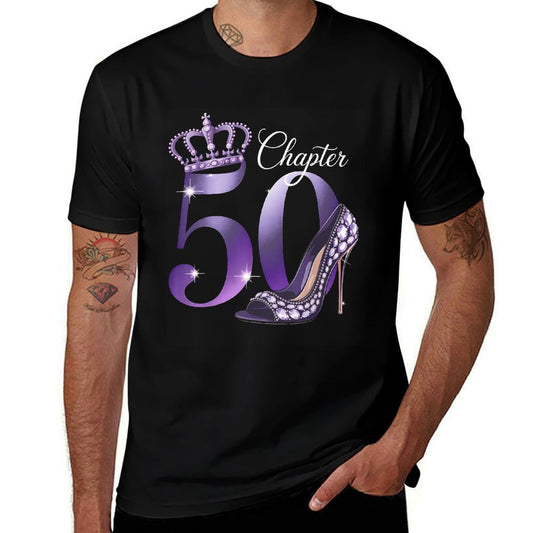 50th Birthday Decorations for Women Chapter 50 Crown High  Soft T-Shirt