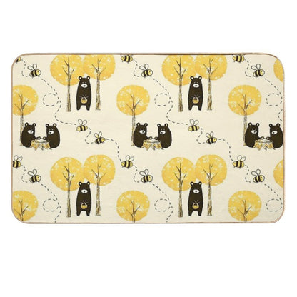 Bear Necessities Pattern Durable Bath Mat