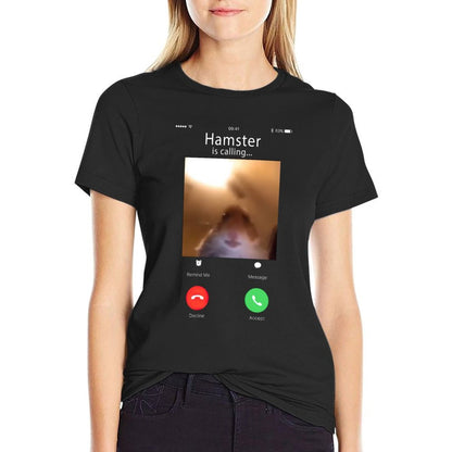 Dank Meme Hamster Staring Front Camera Hamster Calling  Moisture-wicking T-Shirt