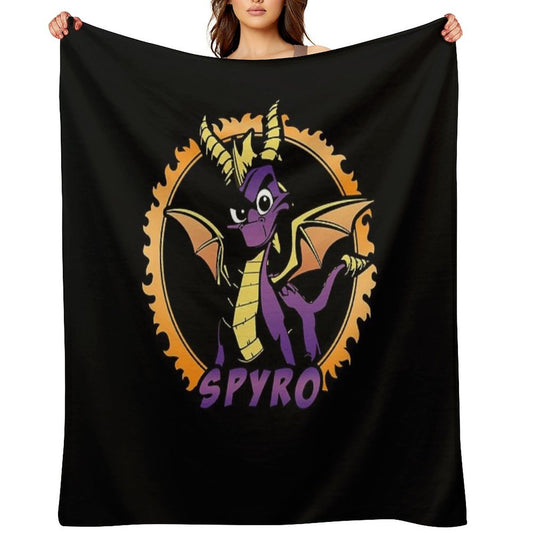 Dragon Animal Fire Poster Vintage Lightweight Throw Blanket