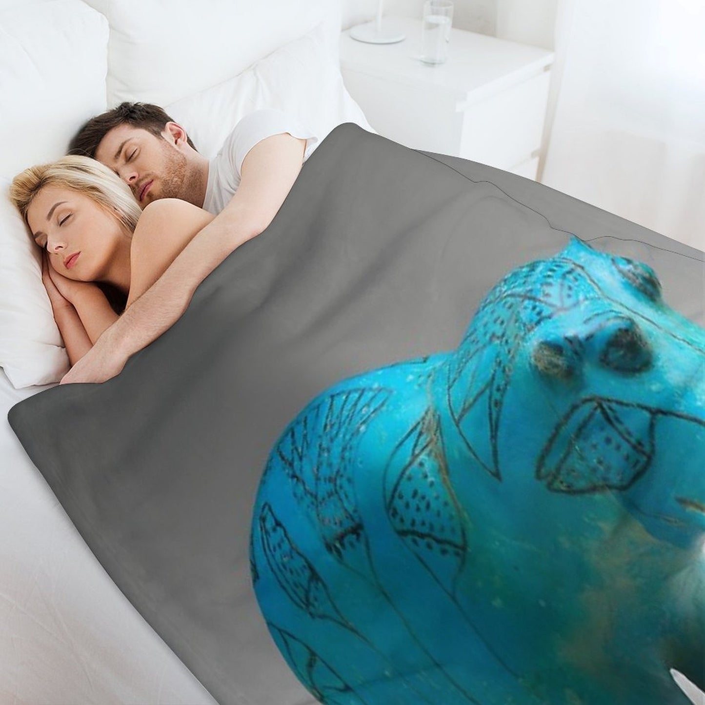 William The Hippo-  Ancient Egyptian Figurine Quick-dry Throw Blanket