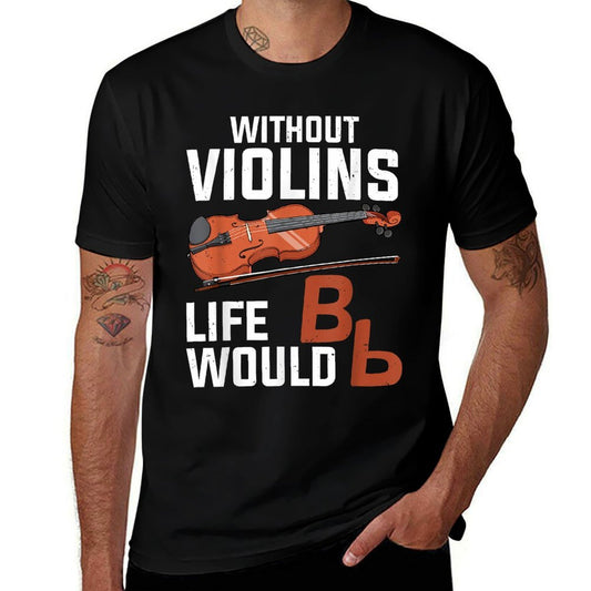 Funny Violin Art for Men Women Music Violin Player Violinist  Classic T-Shirt