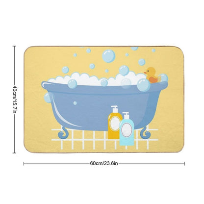 Bubble Bath Tub  Repositionable Bath Mat