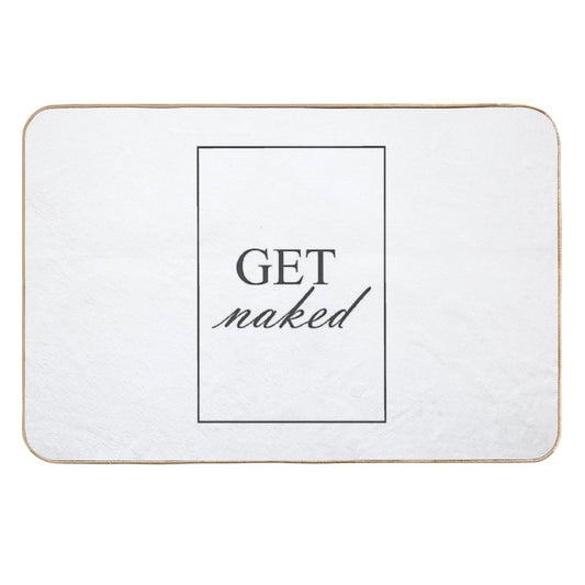 Get Naked 255 Watercolor Map Yoga Quote Definition  Slip-Resistant Bath Mat