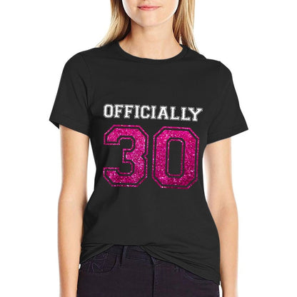 OFFICIALLY 30 Years 30th Birthday 1989 T-shirt Gift  High-quality Stitching T-Shirt