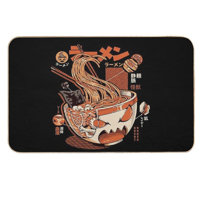 Black X-ray Great Ramen!  Easy Maintenance Bath Mat