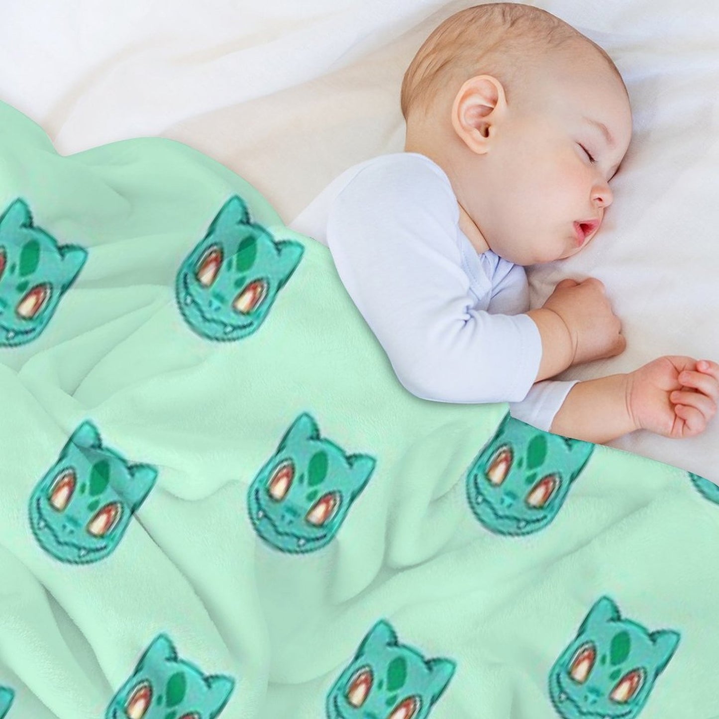 Búlbásáúr Cute!  Grass Type  Kawaii Plant Video Game Turtle Gift-ready Throw Blanket