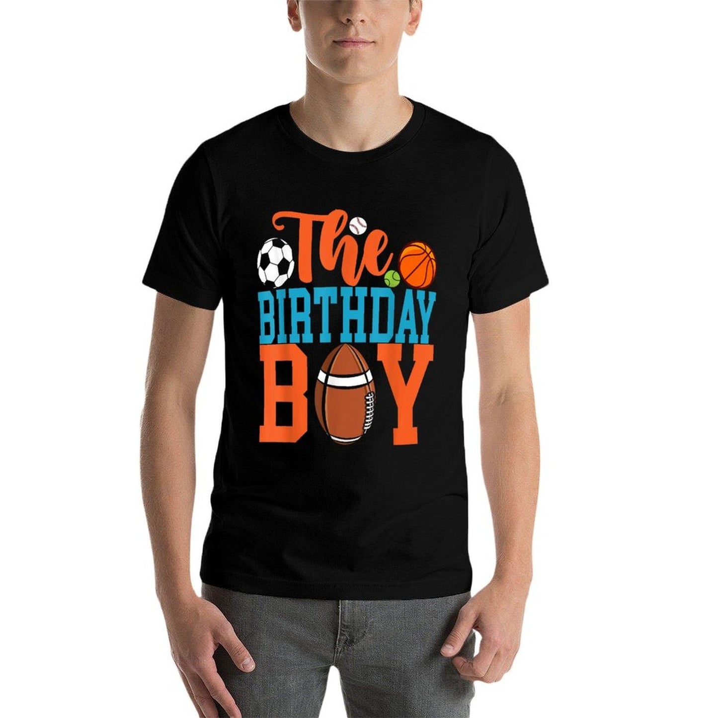 The Birthday Boy Sports Matching Family  Cotton T-Shirt