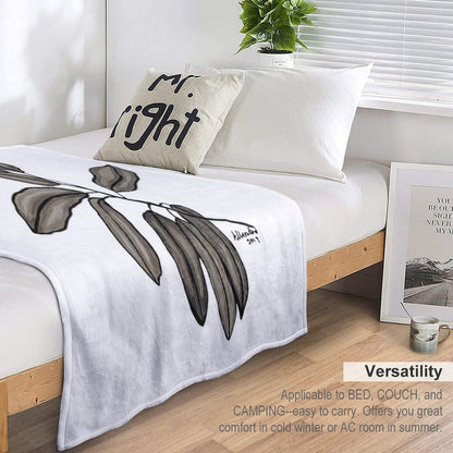 Quiet Willow Leaves, 2019 Eco-conscious Throw Blanket