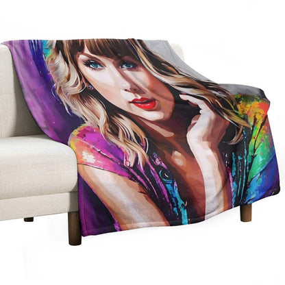 Taylor Swift Portrait V1 Compact Throw Blanket