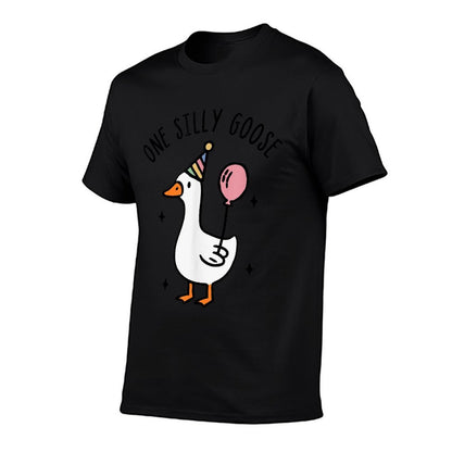 One Silly Goose Funny 1st First Birthday  Cotton T-Shirt