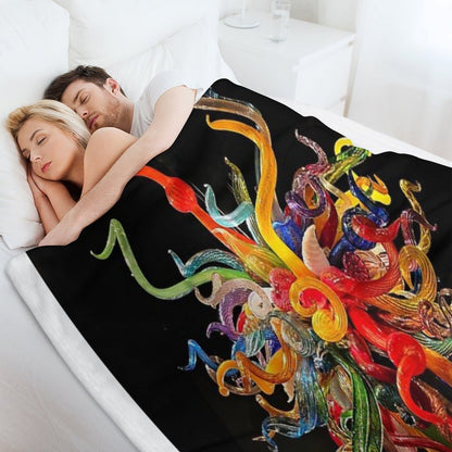 Chihuly Chandeliers Shrink-resistant Throw Blanket