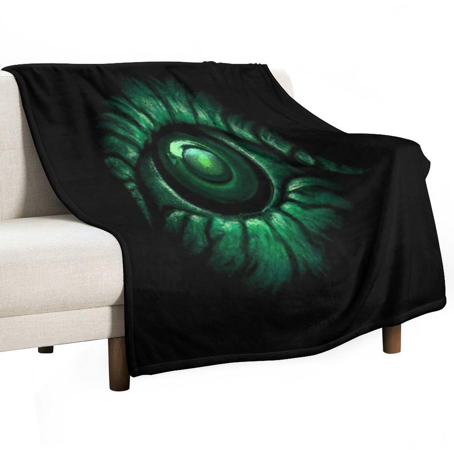 Cthulhu Eye (Waterpixels) Plush Throw Blanket